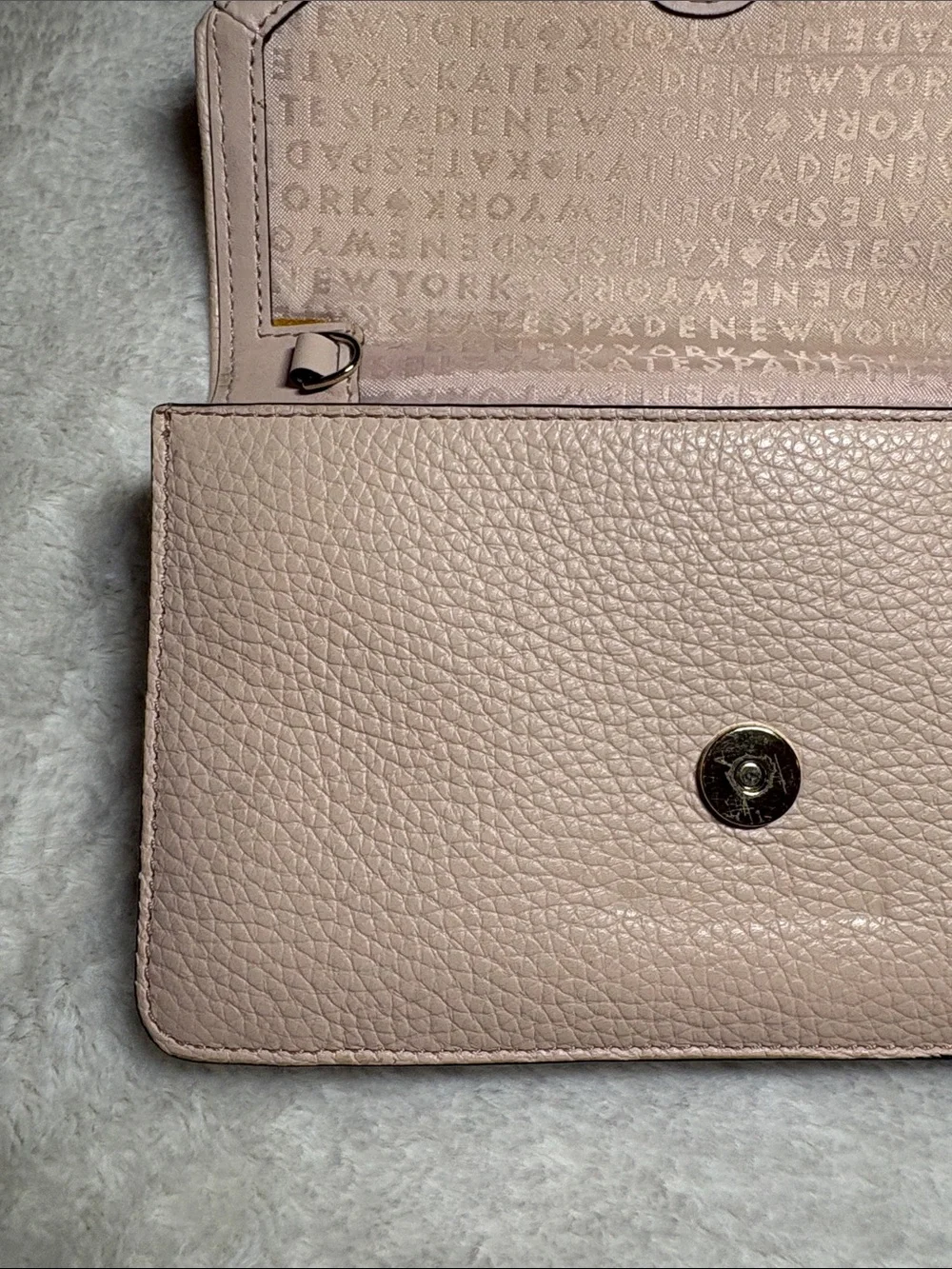 Kate Spade Pink Leather Flap Wallet